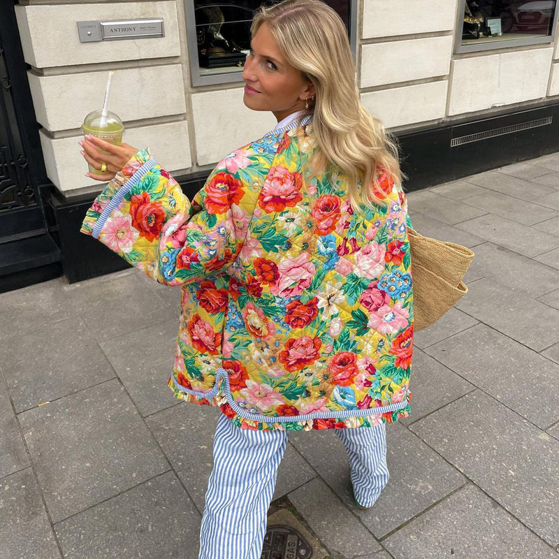 Trendy Print Women's Blazer - Eva-Floral-XS-State of Style