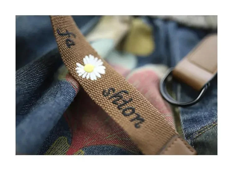 Trendy Printed Denim Shorts in Plus Size for Summer-Black-2XL-State of Style