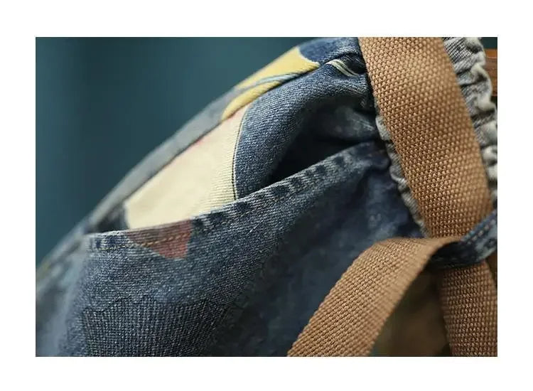 Trendy Printed Denim Shorts in Plus Size for Summer-Black-2XL-State of Style