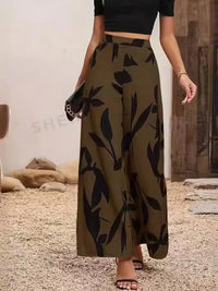 Trendy Printed Pants - Sara-Brown-S-State of Style