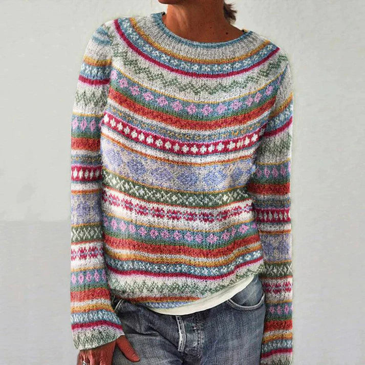 Trendy Printed Women's Sweater - Elara-S-State of Style
