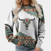 Trendy Printed Women's Sweatshirt - Sienna-White-XS-State of Style