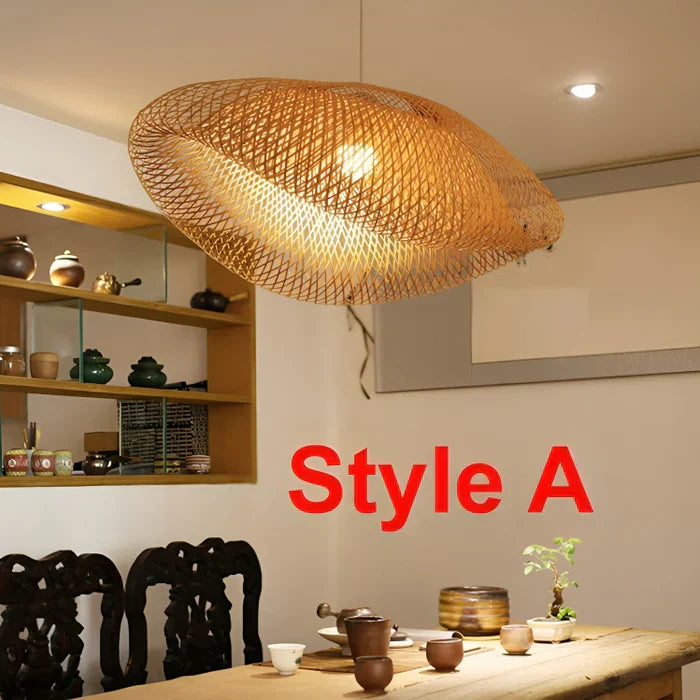 Trendy Rattan Pendant Light - NaturGlow-A-40 cm-State of Style