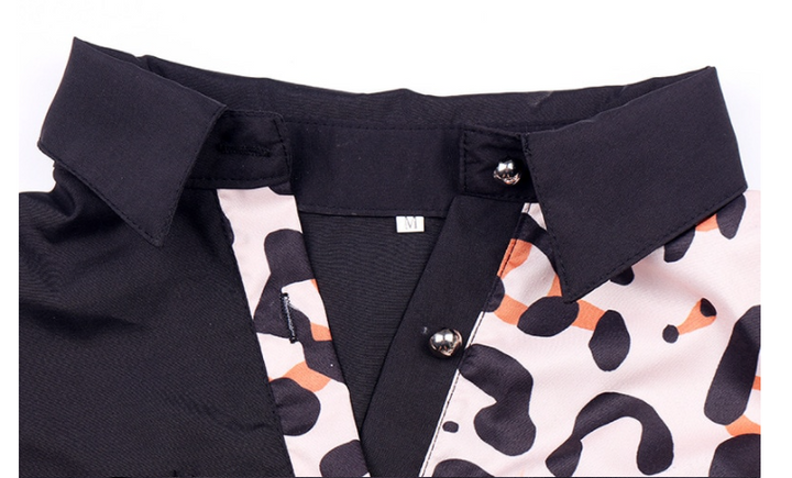 Trendy retro jumpsuit with button placket – Velia-Navy blue-S-State of Style