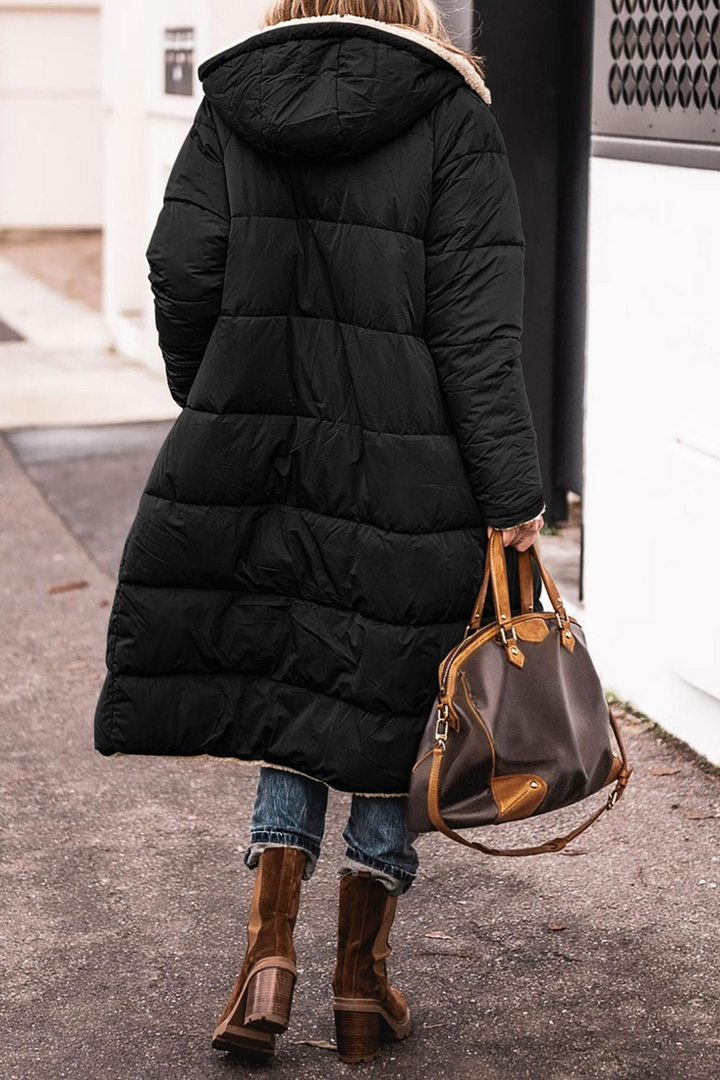 Trendy Reversible Women’s Winter Coat – Sofia-Brown-S-State of Style