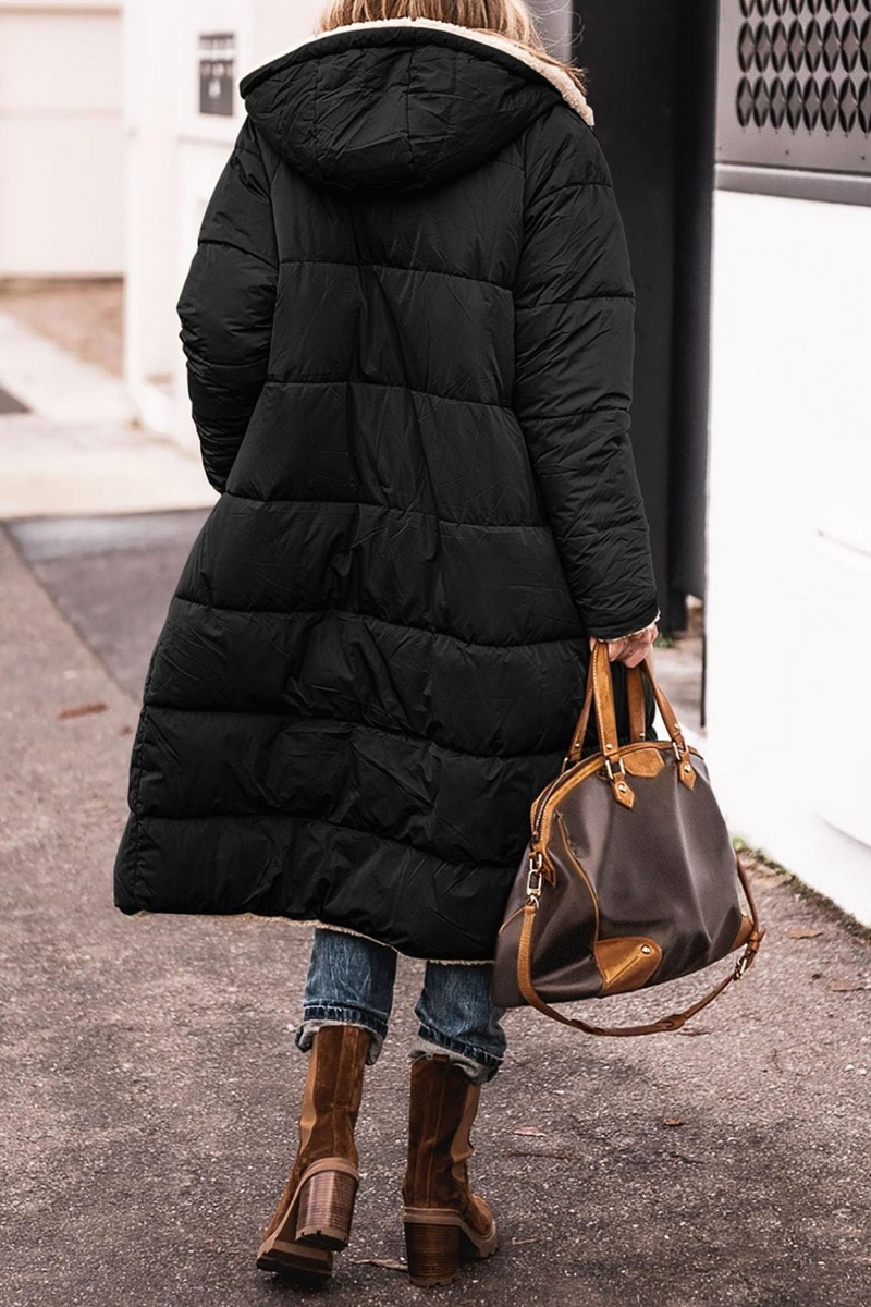 Trendy Reversible Women’s Winter Coat – Sofia-Brown-S-State of Style