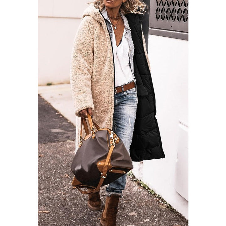 Trendy Reversible Women’s Winter Coat – Sofia-Brown-S-State of Style