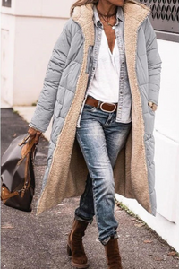 Trendy Reversible Women’s Winter Coat – Sofia-Grey-S-State of Style