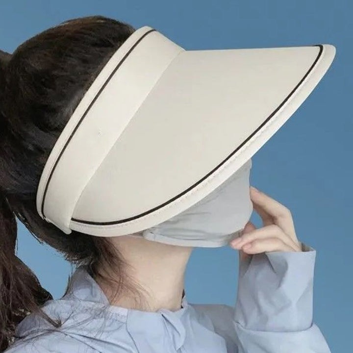 Trendy roll-up sun hat with extra protection – FoldSun Pro-Black-State of Style