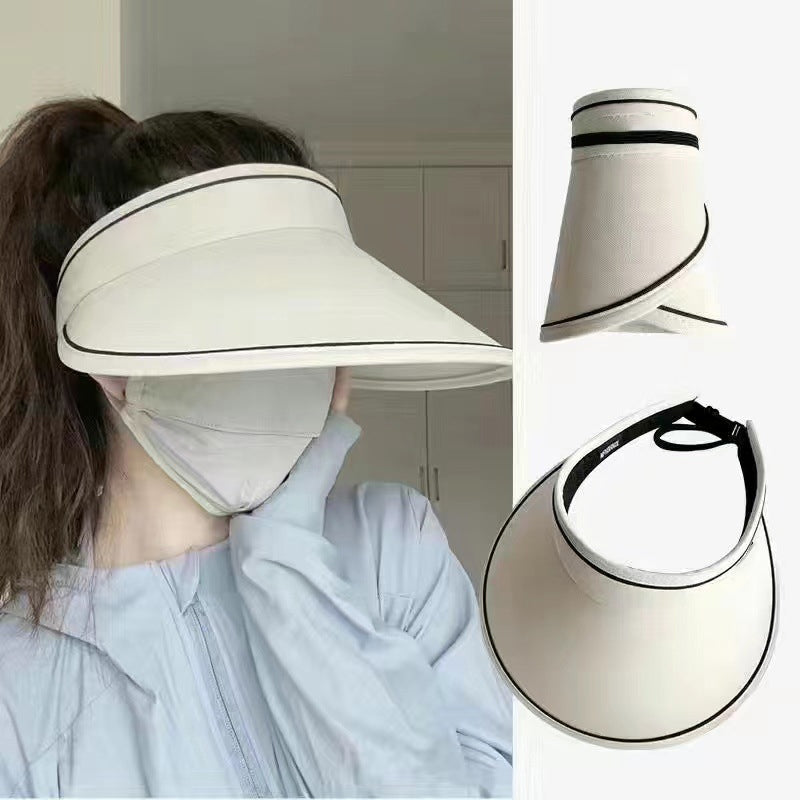 Trendy roll-up sun hat with extra protection – FoldSun Pro-Black-State of Style