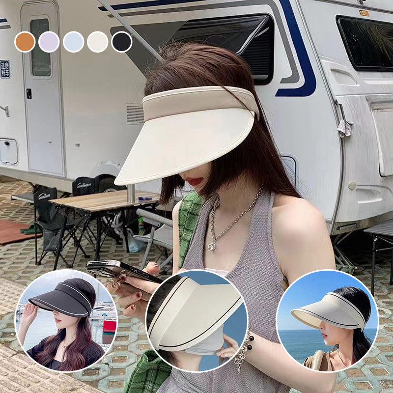 Trendy roll-up sun hat with extra protection – FoldSun Pro-Black-State of Style