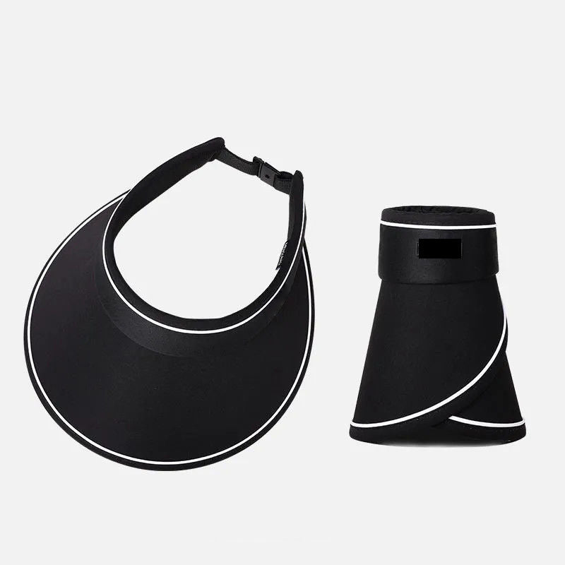 Trendy roll-up sun hat with extra protection – FoldSun Pro-Black-State of Style