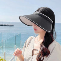 Trendy roll-up sun hat with extra protection – FoldSun Pro-Black-State of Style