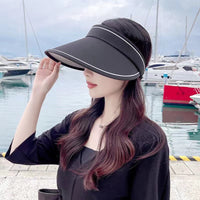 Trendy roll-up sun hat with extra protection – FoldSun Pro-Black-State of Style