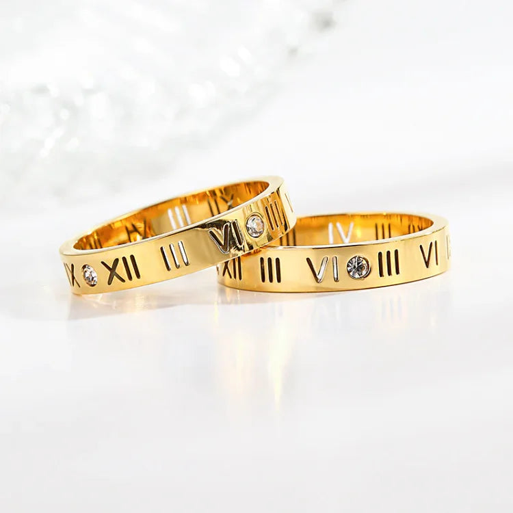 Trendy Roman Numeral Ring - Aurielle-Gold-5-State of Style