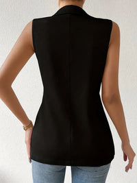 Trendy Sleeveless Blazer with Button Details - Yara-S-State of Style