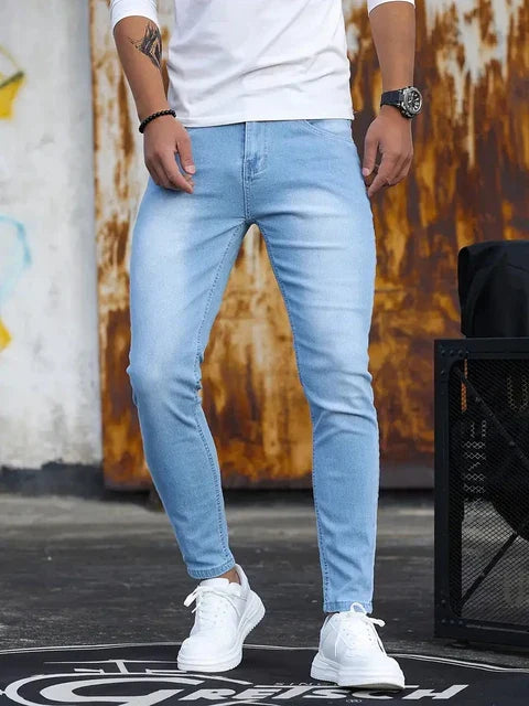Trendy Slim Fit Jeans for Men - Finn-Light Blue-S-State of Style