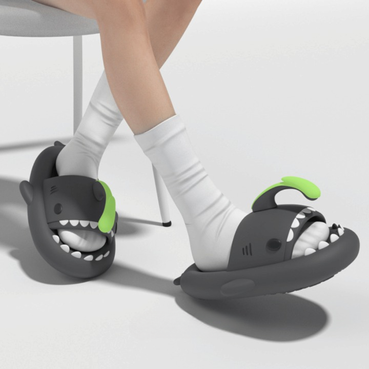 Trendy SoftSteps Sharkies Slipper – Soft, Cushioned & Buy 1 Get 1 Free-Black Lantern-3.5-4.5-State of Style