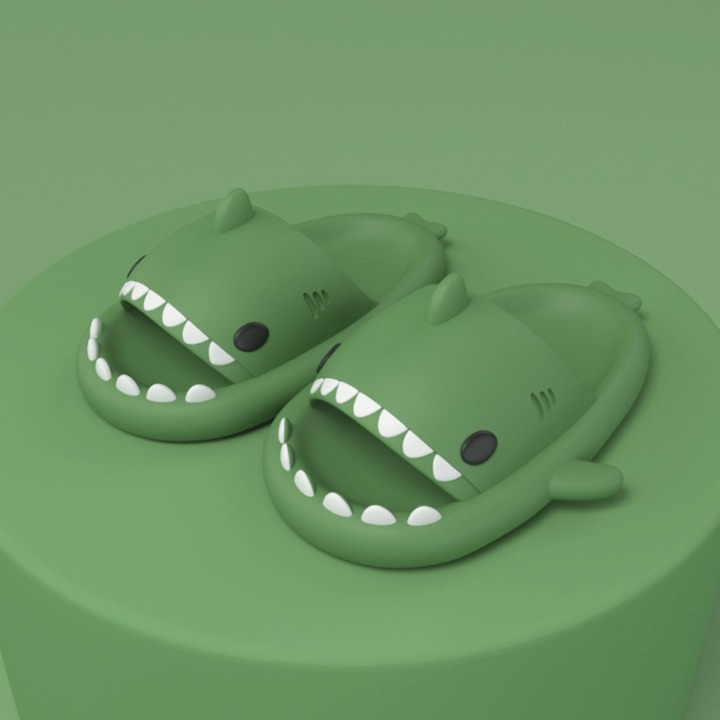 Trendy SoftSteps Sharkies Slipper – Soft, Cushioned & Buy 1 Get 1 Free-Green-3.5-4.5-State of Style