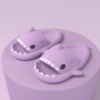 Trendy SoftSteps Sharkies Slipper – Soft, Cushioned & Buy 1 Get 1 Free-Purple-3.5-4.5-State of Style
