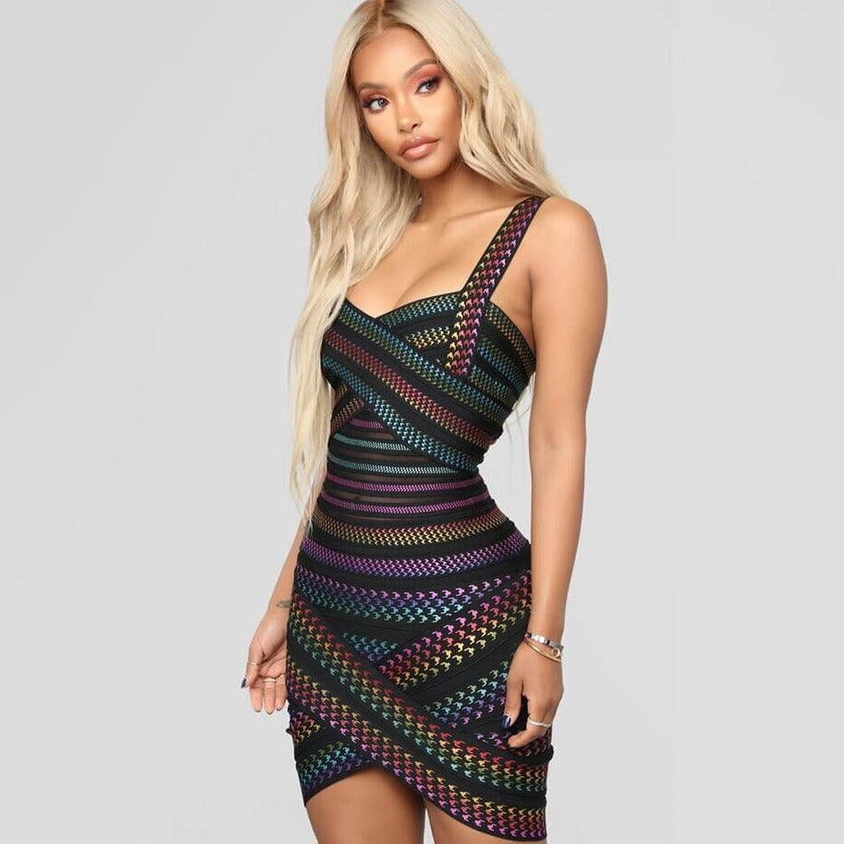 Trendy Striped Bodycon Mini Dress for Women – Liana-S-State of Style