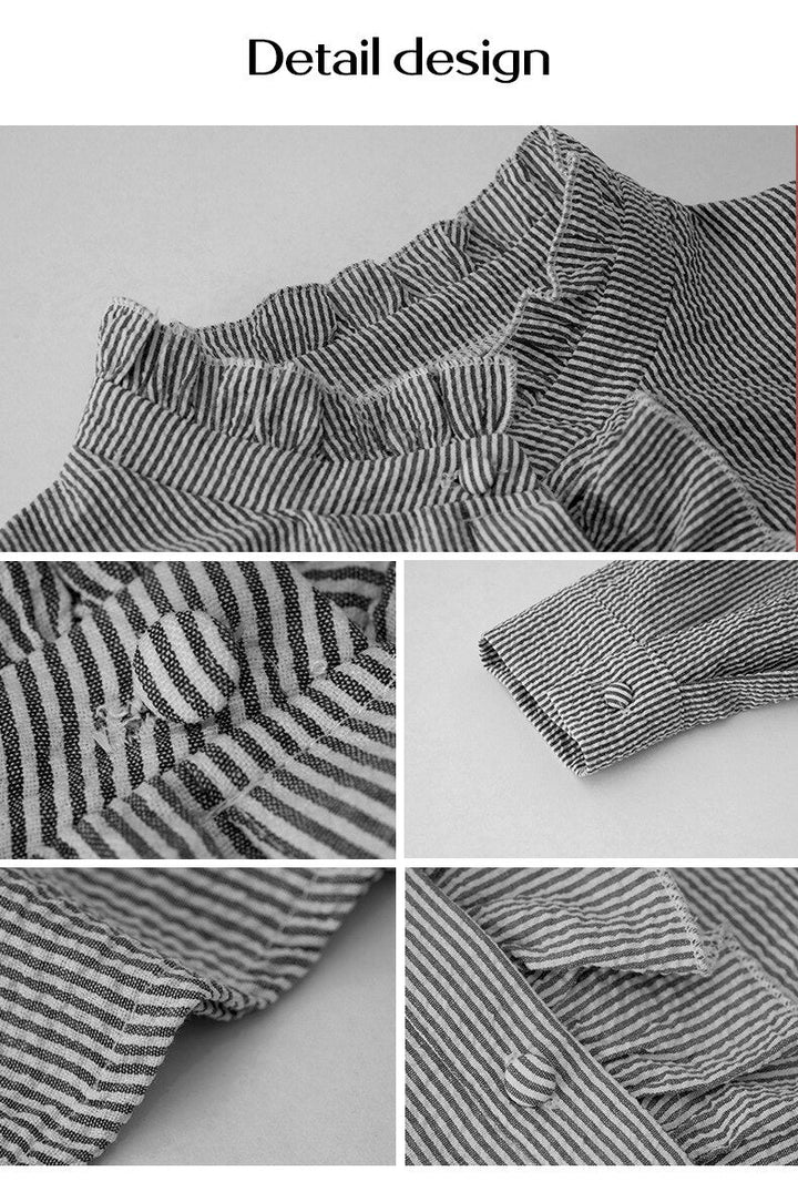 Trendy Striped Ladies' Blouse – Elise-Blue-S-State of Style