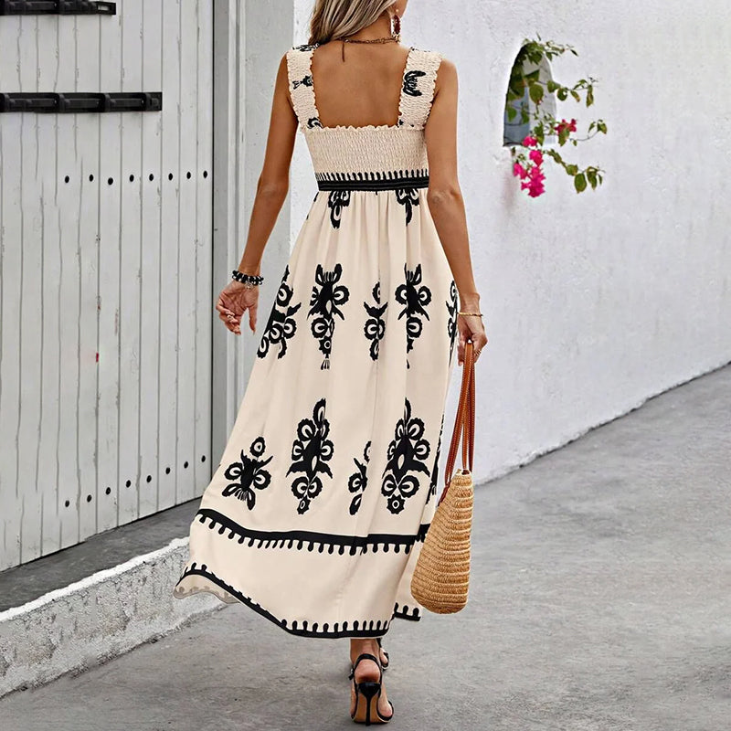 Trendy summer dress with a feminine silhouette and wrap effect – Sascha-Apricot-S-State of Style