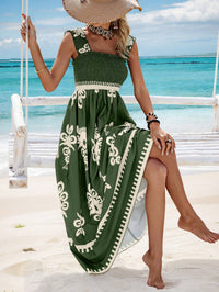 Trendy summer dress with a feminine silhouette and wrap effect – Sascha-Army green-S-State of Style