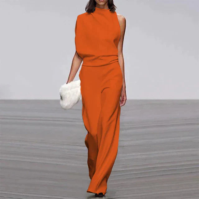 Trendy Summer Jumpsuit - Claire-Orange-S-State of Style