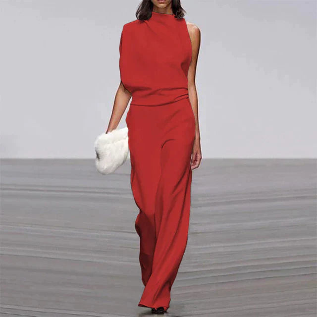Trendy Summer Jumpsuit - Claire-Red-S-State of Style