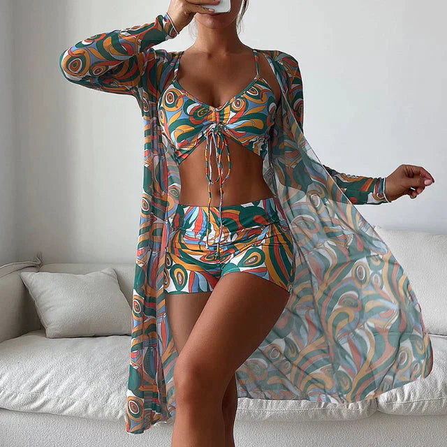 Trendy summer look for women with comfortable fit and breathable material – Nevi-Dark green-S-State of Style