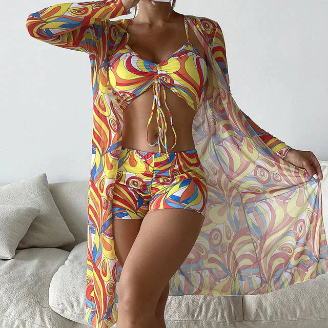 Trendy summer look for women with comfortable fit and breathable material – Nevi-Yellow-S-State of Style