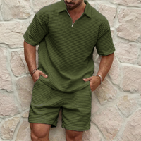Trendy summer set for men with a breezy waffle texture – Neil-White-S-State of Style