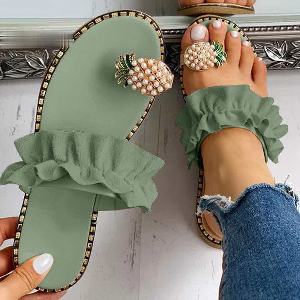Trendy summer shoes with comfort sole – Lina-Green-3-State of Style