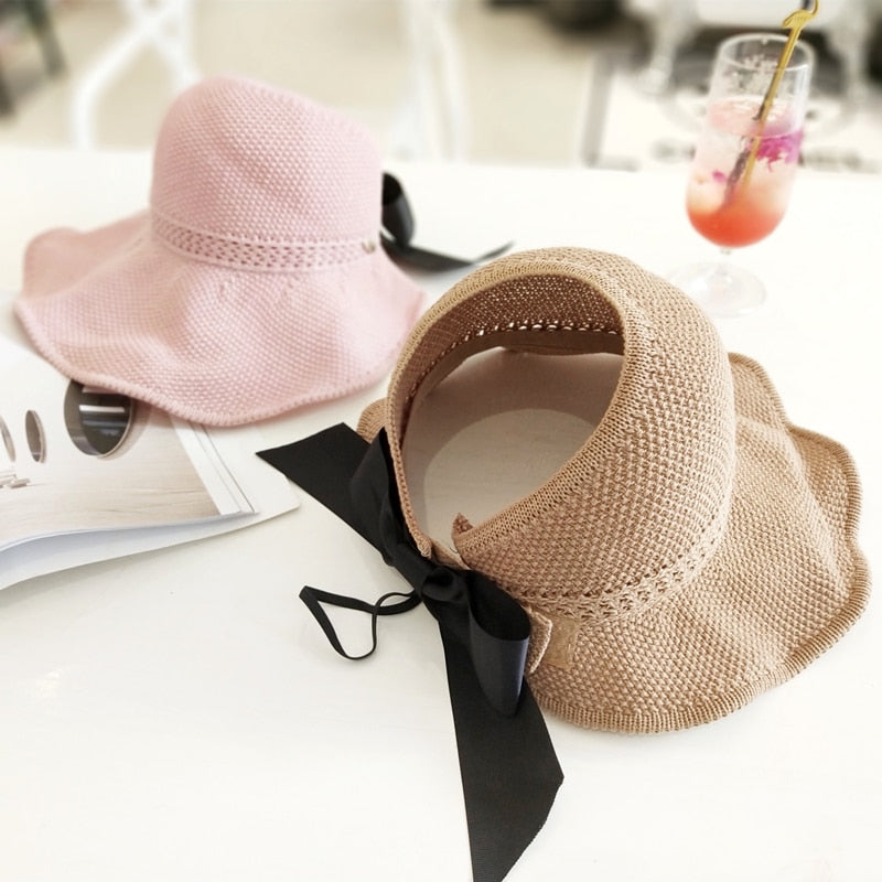 Trendy summer straw hat with opening for ponytail | Buy 1, get 1 free - SonnenSchwung-Gray-State of Style