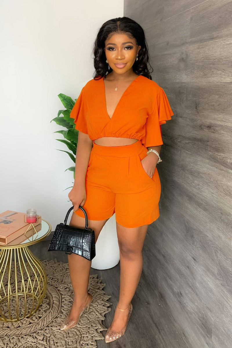 Trendy summer two-piece set with pleated design – Marlene-Green-S-State of Style
