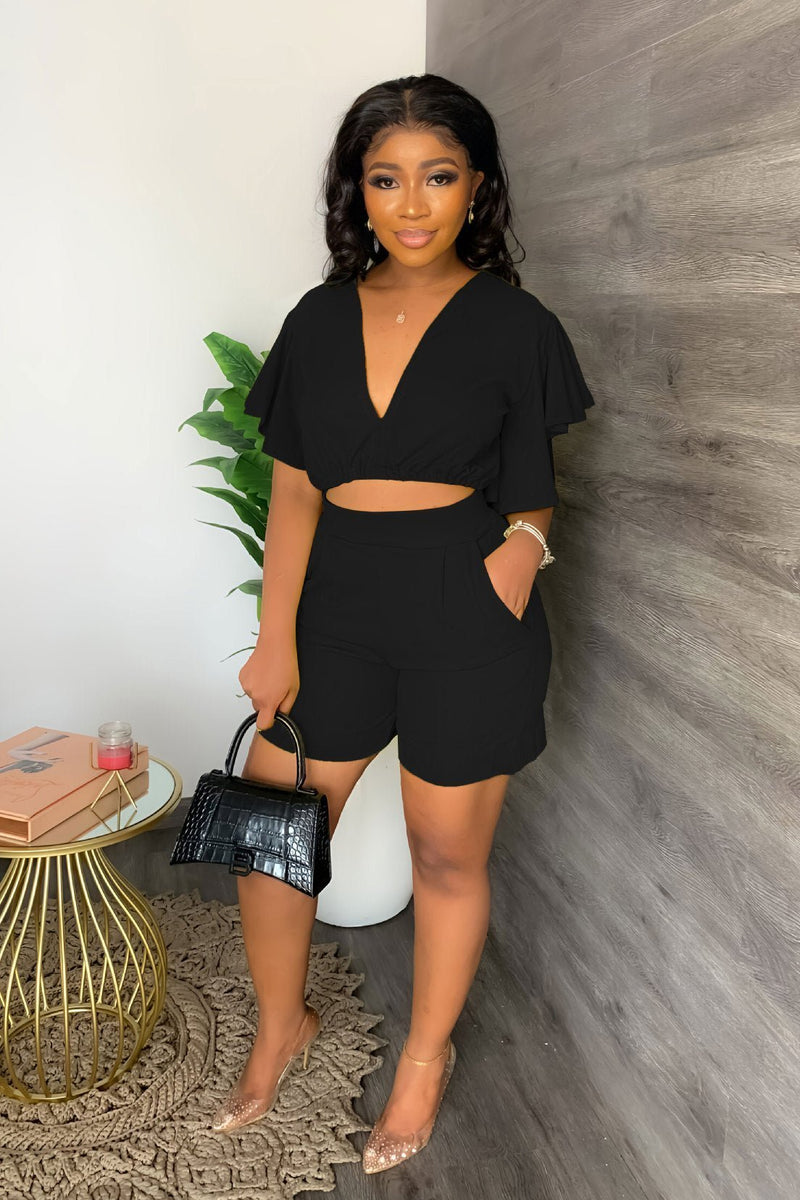 Trendy summer two-piece set with pleated design – Marlene-Green-S-State of Style