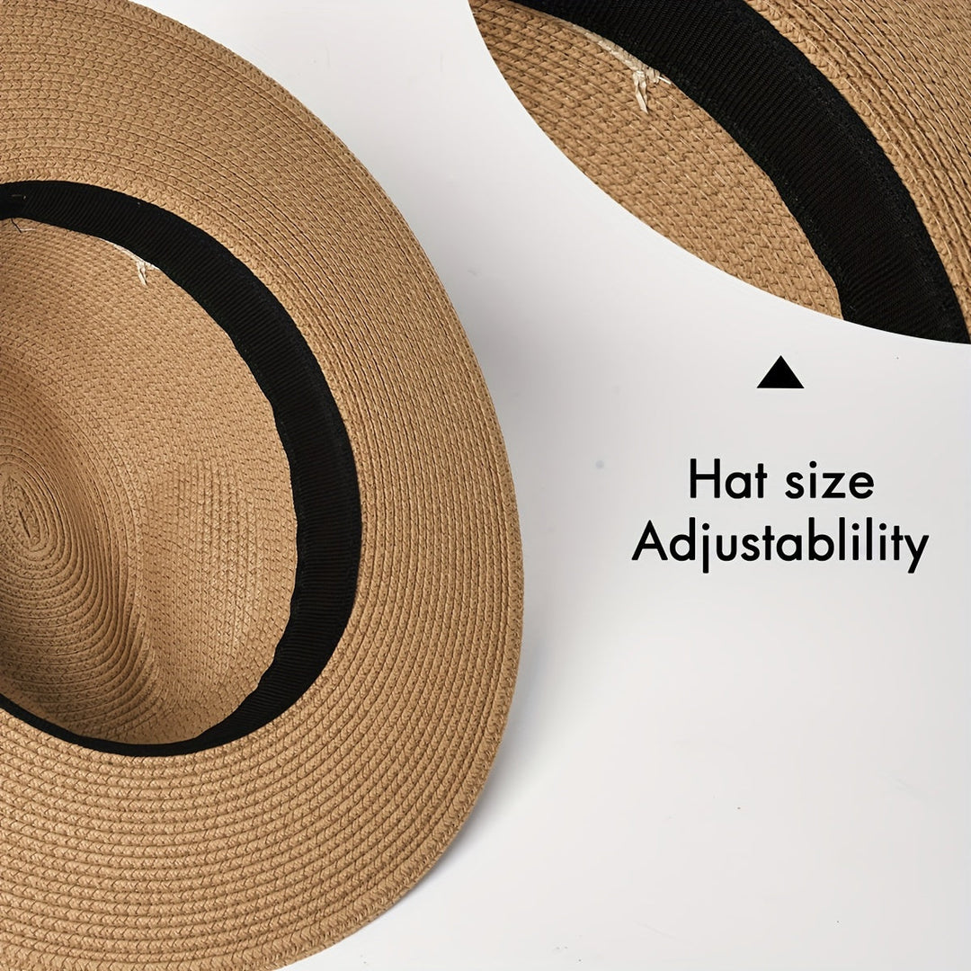 Trendy sun hat with a wide brim for ladies and gentlemen – SunShield Panama-Khaki-M/L-State of Style