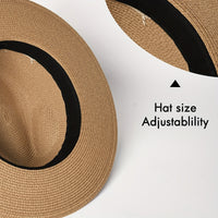 Trendy sun hat with a wide brim for ladies and gentlemen – SunShield Panama-Khaki-M/L-State of Style