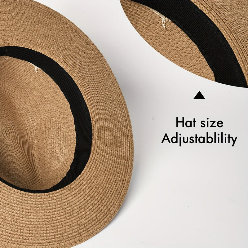 Trendy sun hat with a wide brim for ladies and gentlemen – SunShield Panama-Khaki-M/L-State of Style