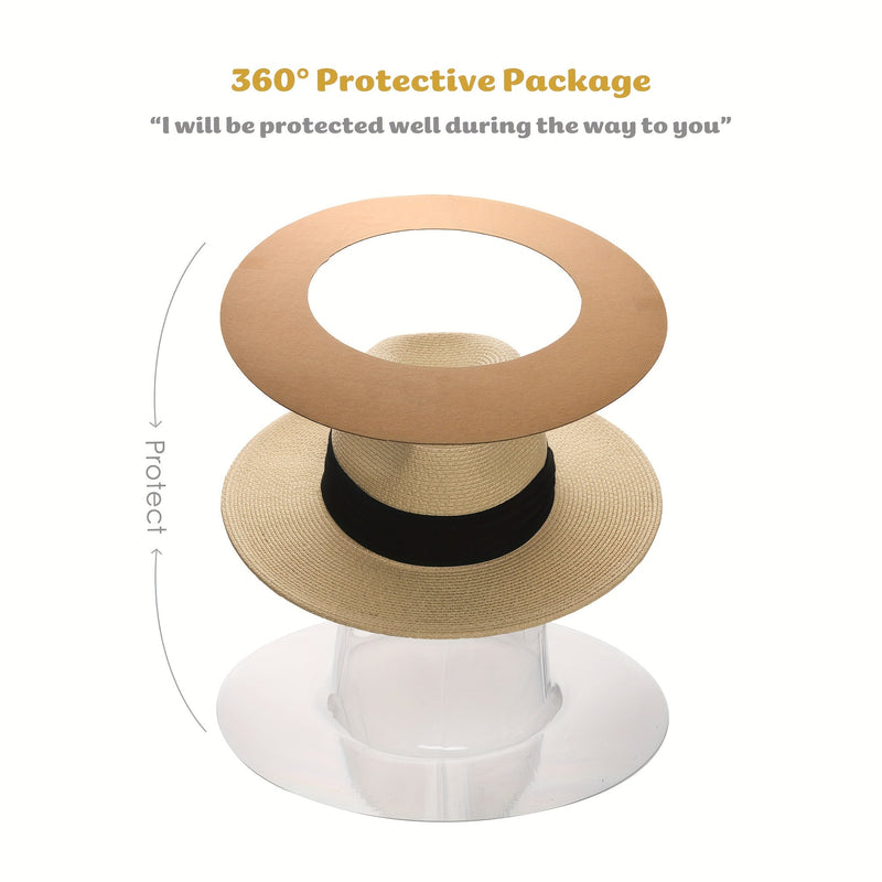 Trendy sun hat with a wide brim for ladies and gentlemen – SunShield Panama-Khaki-M/L-State of Style