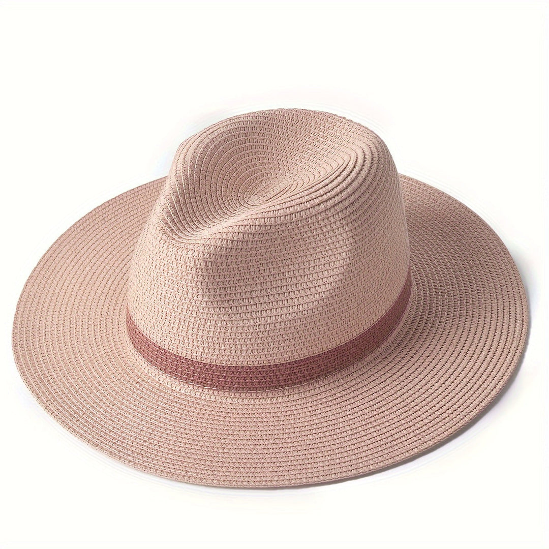 Trendy sun hat with a wide brim for ladies and gentlemen – SunShield Panama-Khaki-M/L-State of Style