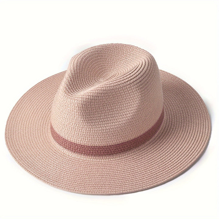 Trendy sun hat with a wide brim for ladies and gentlemen – SunShield Panama-Khaki-M/L-State of Style