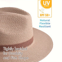 Trendy sun hat with a wide brim for ladies and gentlemen – SunShield Panama-Khaki-M/L-State of Style