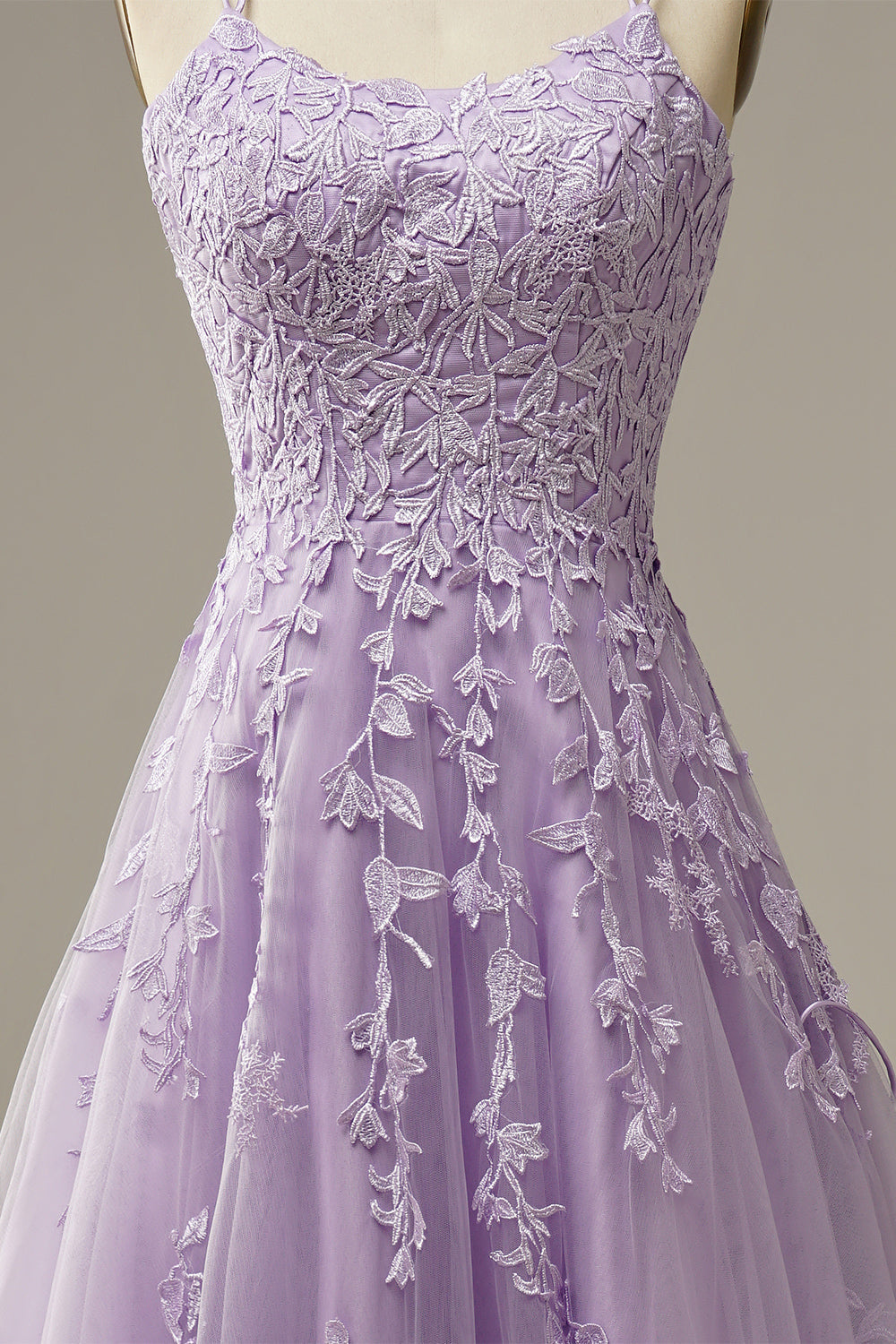 Trendy Tulle Gown with Appliques - Victoria-Lilac-EU32-State of Style