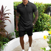 Trendy Two-Piece Men's Summer Set – Lucian-Black-S-State of Style