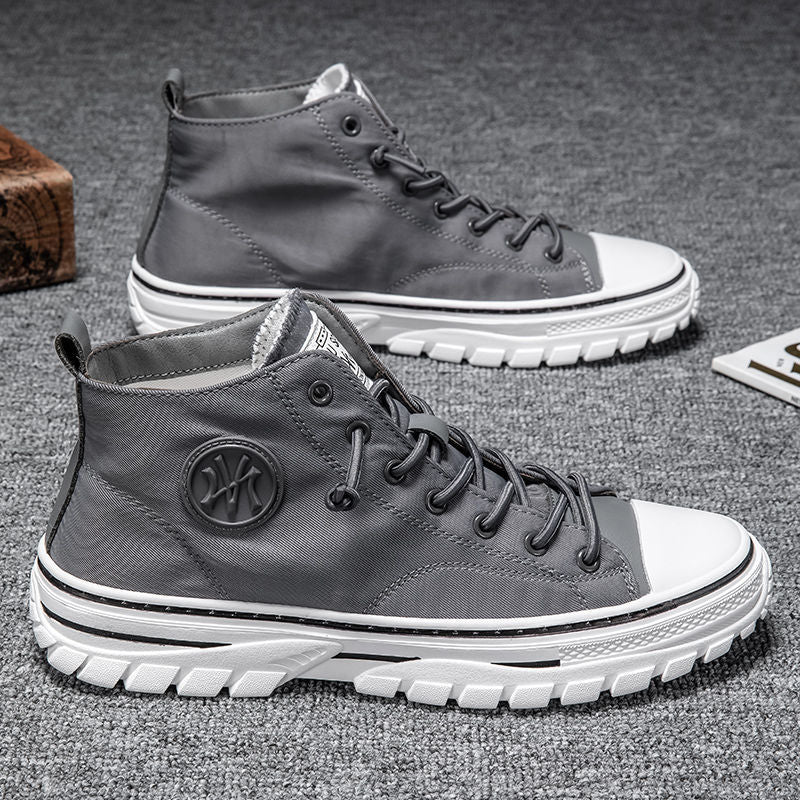Trendy Urban Canvas Sneakers for Men - Viktor-Grey-8-State of Style