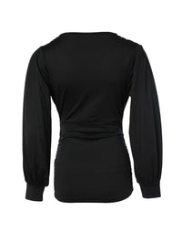 Trendy V-Neck Top with Charming Ruffles - Elise-Khaki-S-State of Style