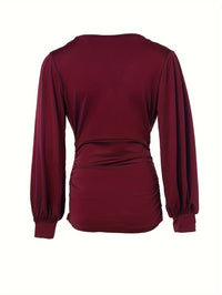 Trendy V-Neck Top with Charming Ruffles - Elise-Khaki-S-State of Style