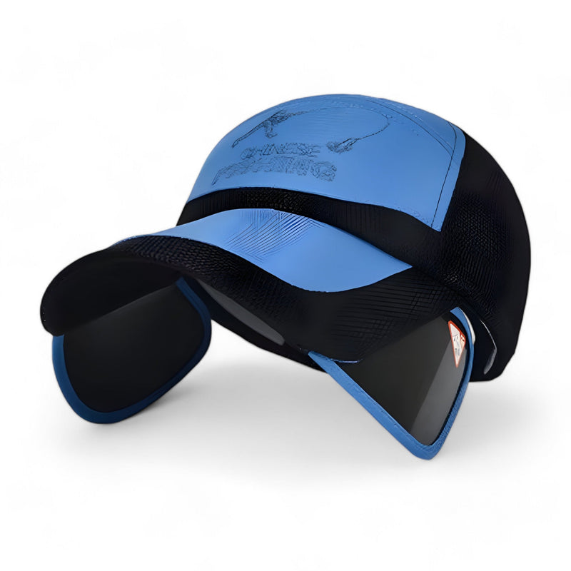 Trendy visor cap with UV protection for active days – SunSport Kim-Sapphire blue-State of Style